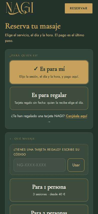 Reservar desde el móvil